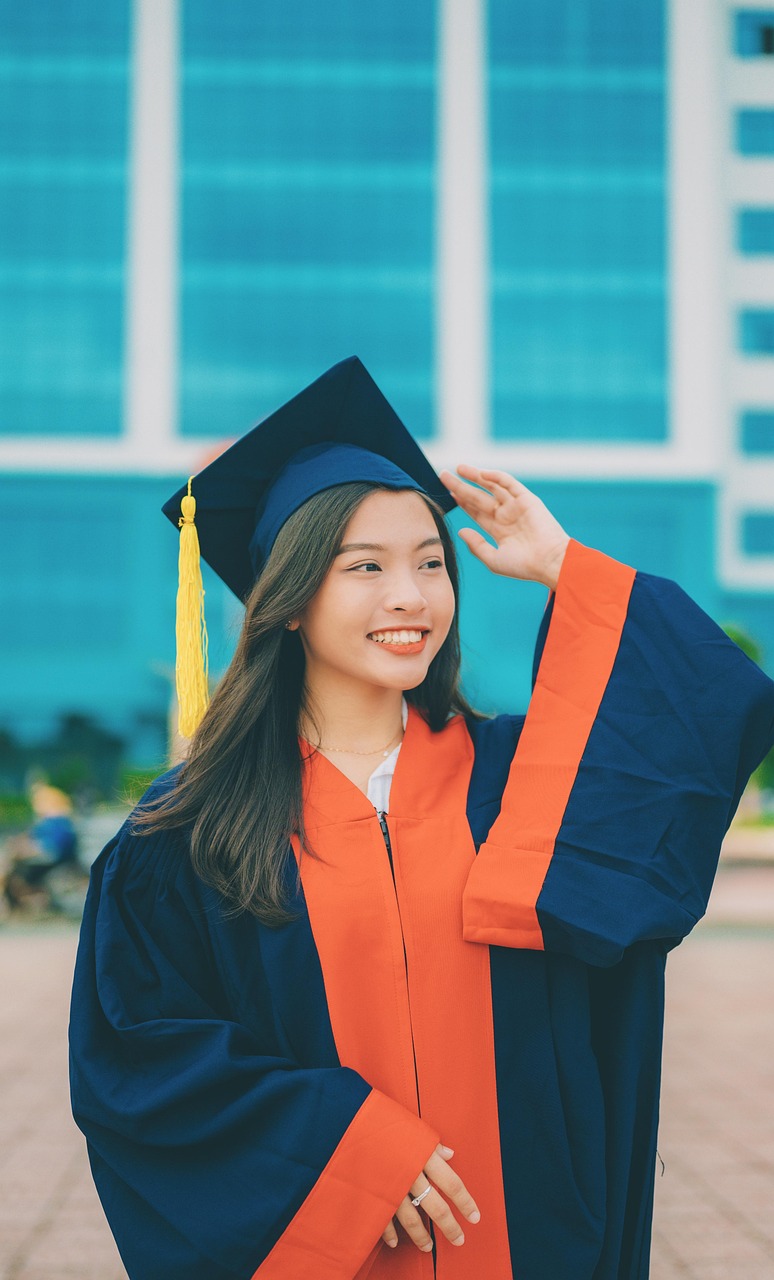 graduate, girl, happy, portrait, beautiful, smile, pose, graduation gown, academic dress, graduate cap, mortarboard, graduation, outdoors, vietnam, graduate, graduate, graduation, graduation, graduation, graduation, graduation